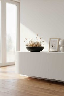 VIVANNO Pflanzschale Fiberglas PLANA Schale - Skandianthrazit Geriffelt (1 St), 34x9 cm