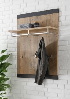 Garderobenpaneel Brügge Wandpaneel Paneel 80cm fresco kastanie