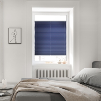 Lichtblick Sonnenschutzsysteme GmbH Thermo-Plissee Ljungby 30 cm x 210 cm (BxL) Blau Tageslicht mit Hitzeschutz; einfache Installation mit Klemmträgern; verspannt