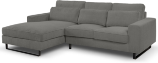 Ecksofa (B/H/T: 276 x 91 x 183 cm) in Grau