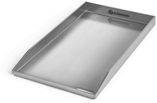 BURNHARD® Plancha Grillplatte Edelstahl für Gasgrill Fred Serie, spülmaschinenfest - 41,5 x 23,5 x 3,5 cm - Multi-Color - #944503