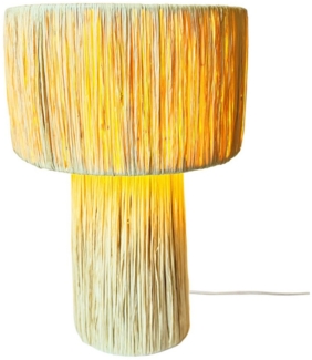 Marrakesch Orient & Mediterran Interior Stehlampe Boho Deko Tischlampe Nachttischlampe Morjana Beige, E27, Handarbeit