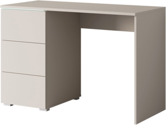 INOSIGN Schreibtisch Vera (1-St), Modernes Schreibtisch mit LED, Push-to-Open und 3 Schubladen.