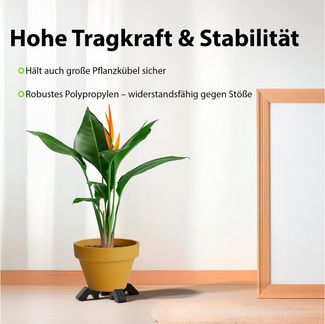 BigDean Blumentopfuntersetzer Füßchen 20x Spezial Anthrazit Blumentöpfuntersetzer, Zubehör für Pflanztöpfe, Set, 20-tlg, Blumentopffüße, Verbessert Luftzirkulation unter Pflanzen
