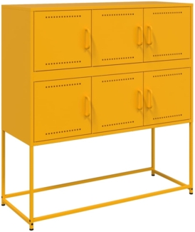 vidaXL Sideboard Senfgelb 100,5x39x107 cm Stahl 846599