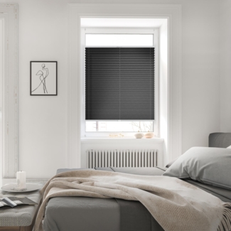 Lichtblick Sonnenschutzsysteme GmbH Thermo-Plissee Ljungby 80 cm x 210 cm (BxL) Anthrazit Tageslicht mit Hitzeschutz; einfache Installation mit Klemmträgern; verspannt