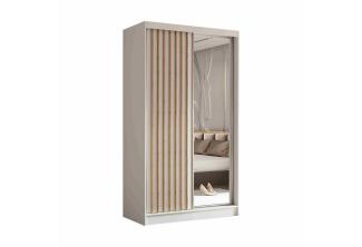 Furnix Kleiderschrank Lillienne-120 Schiebetüren-Schrank mit Schiebetüren & Spiegel Auswahl Masse BxHxT: 120x216x61 cm