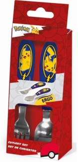 POKÉMON Kinderbesteck Pokémon Lightning Metall-Ergo-Besteckset, 2-teilig (2-tlg), Edelstahl