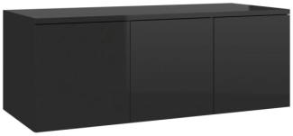 vidaXL TV-Schrank Hochglanz-Schwarz 80x34x30 cm Holzwerkstoff 801866