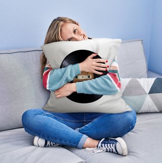 speecheese Dekokissen Schallplatten Vinyl Special Kuschelkissen