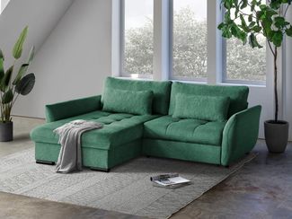 Beautysofa Ecksofa Caro, Lieferung beinhaltet die Einbringung in die Wohnung, 240 cm Corner Sofa, stilvoll Wohnzimmerecke, Bettfunktion