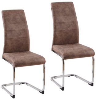 HTI-Living Freischwinger Schwingstuhl SallyC Braun (Set, 2 St), Freischwinger Esszimmerstuhl