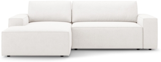 Micadoni Schlafsofa Jodie 3-Sitzer Boucle Weiß Links