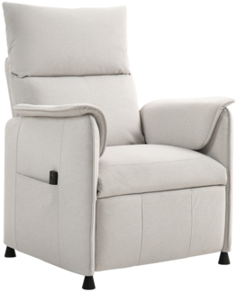 Relaxsessel, Elektrisch Fernsehsessel mit Memory-Funktion Leiserem Rauschen Liegefunktion Verstellbarer Liegesessel mit Haustierfreundlichen Samtimitat Fernbedienung Creme,