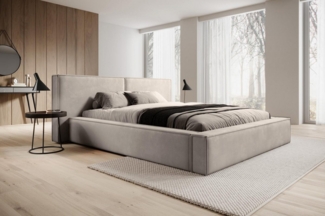 Compleo Polsterbett mit Bettkasten und Lattenrost, gepolstertes Kopfteil HEVE (Kostenlose Lieferung! TOP ANGEBOT), DesignerBett, Viele Varianten zur Auswahl–wählen Sie Größe und Farbe!