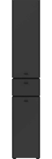 Hochschrank Moldau / Modesto , Holzwerkstoff , Schwarz , 34 x 189 x 34 cm
