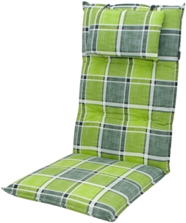 Doppler 5911 Hochlehner Gartenstuhl Auflagen 8cm Kopfkissen grün