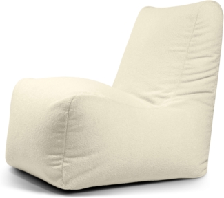 Sitzsack ‘Seat‘, Bezugstoff - Teddy, 100% Polyester, Cream, 85x105x80 cm cm.