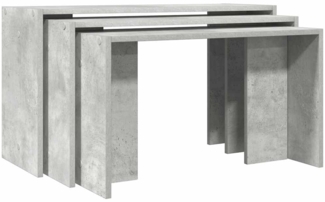 vidaXL Satztische 3 Stk. Betongrau Holzwerkstoff 858536