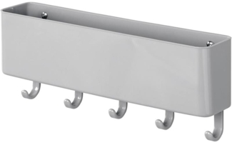 Schlüsselbrett Schlüsselaufbewahrung mit Ablage Schlüsselboard mDesign grau