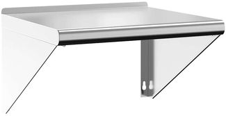 Wandregal, Hängeregal 50x45x31 cm Silbern Edelstahl de5849