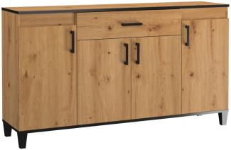 Kommode Sideboard Pola 160x40x90cm Artisan Eiche 4-türig