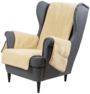 Sesselauflage Sesselschoner aus Merinowolle Felix Farbe: Beige