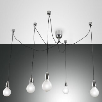 FABAS LUCE No. 3473-48-138 Pendelleuchte Blog E27 5-flammig chrom, schwarz