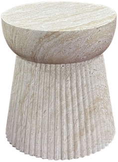 ebuy24 Gartentisch Bonn Beistelltisch Ø37cm Natur.