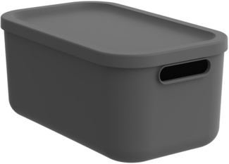 Rotho Aufbewahrungsbox 12 L Albula anthrazit inkl. Deckel