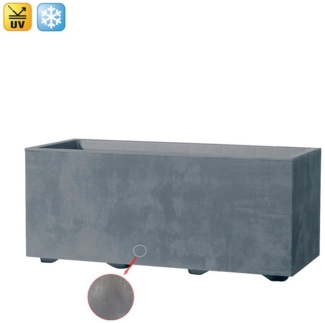 Pflanzkasten Pflanzkübel Millennium 23 L in Grau mit Tolle Naturstein Optik, Maße: 59x25x23 cm
