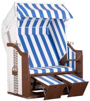 deVries Strandkorb "Profi Ostsee POEL" PVC white Des. 991, Größe 124 x 87 x 159 cm