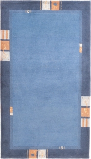 Morgenland Nepal Teppich - 160 x 90 cm - blau