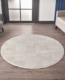 Teppich (120x120), 'Leo 2969 Y', 0,9 x 120 x 120, Creme