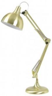 Casa Padrino Tischleuchte Matt Gold 20 x H 68 cm - Leuchte - Schreibtischleuchte - Büroleuchte