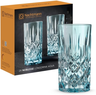 Nachtmann Noblesse Colors Longdrinkglas 395 ml 2er Set - Aqua - DS