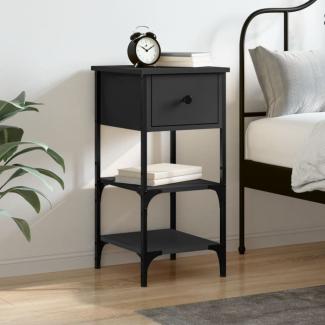 vidaXL Nachttisch Schwarz 34x36x70 cm Holzwerkstoff 825973