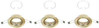 Briloner 3er Set Einbauleuchten messing Ø 8,6 cm GU10