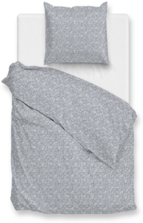 Zo! Home Cotton Bettwäsche 155x220 Petali di Lino Denim blau jeans Miniblätter