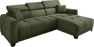 Jockenhöfer Gruppe Ecksofa Cremona L-Form, B: 263 cm, mit 30 cm elektr. Sitztiefenverstellung, 140kg Belastbarkeit je Sitz, Kopfteilverstellung & USB-Anschluss