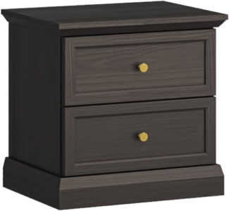 AX LIVING Nachttisch Kommode „Levantos SN“ – 52 cm, Schwarz Grafit