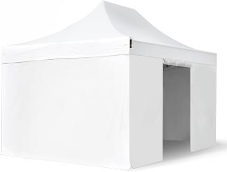 3x4,5 m Faltpavillon PROFESSIONAL Alu 40mm, Seitenteile ohne Fenster, weiß