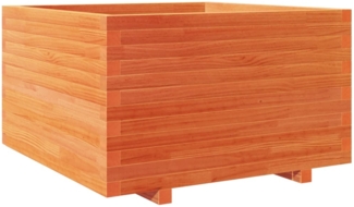 vidaXL Pflanzkübel Wachsbraun 80x80x49,5 cm Massivholz Kiefer 3282531