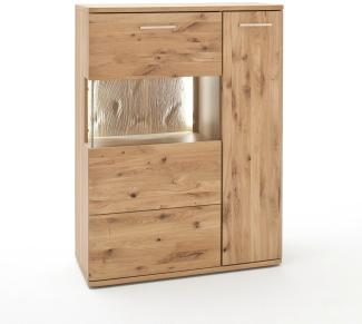 Highboard Eiche bianco teilmassiv 90 cm rechts Santa Fe