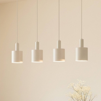 Lindby Hängeleuchte Ovelia, Metall, Creme IP20, 4 x 15 W LED