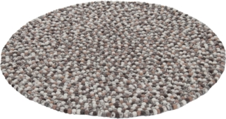 THEKO Wollteppich Felty 2.2, rund, Höhe: 22 mm, Filzkugel-Teppich, reine Wolle, handgefertigt