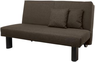 Faltsofa Kalomira Bezug Flachgewebe Metall schwarz / braun 21488