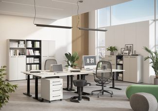 GERMANIA Eckschreibtisch GW-Agenda, höhenverstellbar, verfügbar in verschiedenen Maßen