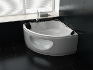 PureHaven Whirlpool 138x138 cm elegantes Design Heizung Lichttherapie Soundsystem Reinigungsprogramm Bluetooth-Soundsystem