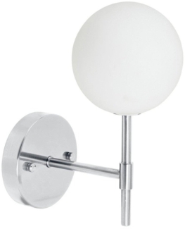 PR Home Sigma S Wandlampe in Kugelform chrom opal G9 25x12x19cm